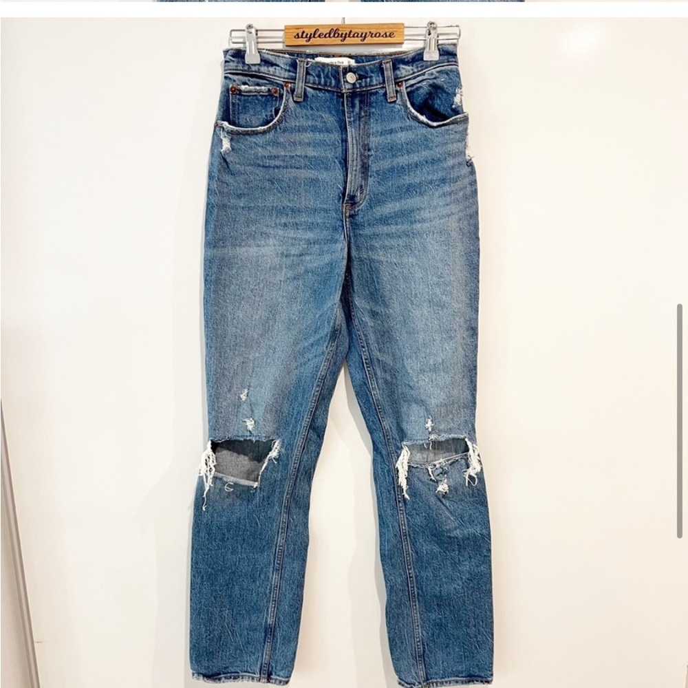Abercrombie & Fitch Curve Love Ultra High Rise 90s Straight Jean